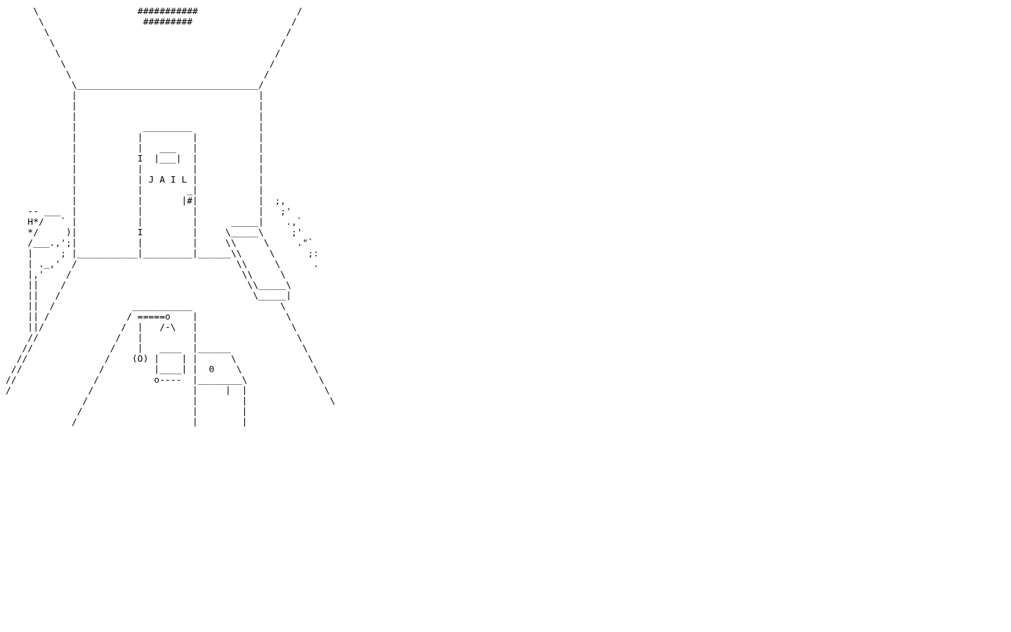 Jail landing page — ASCII-art banner