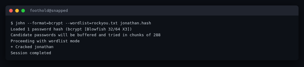 john cracks jonathan's bcrypt