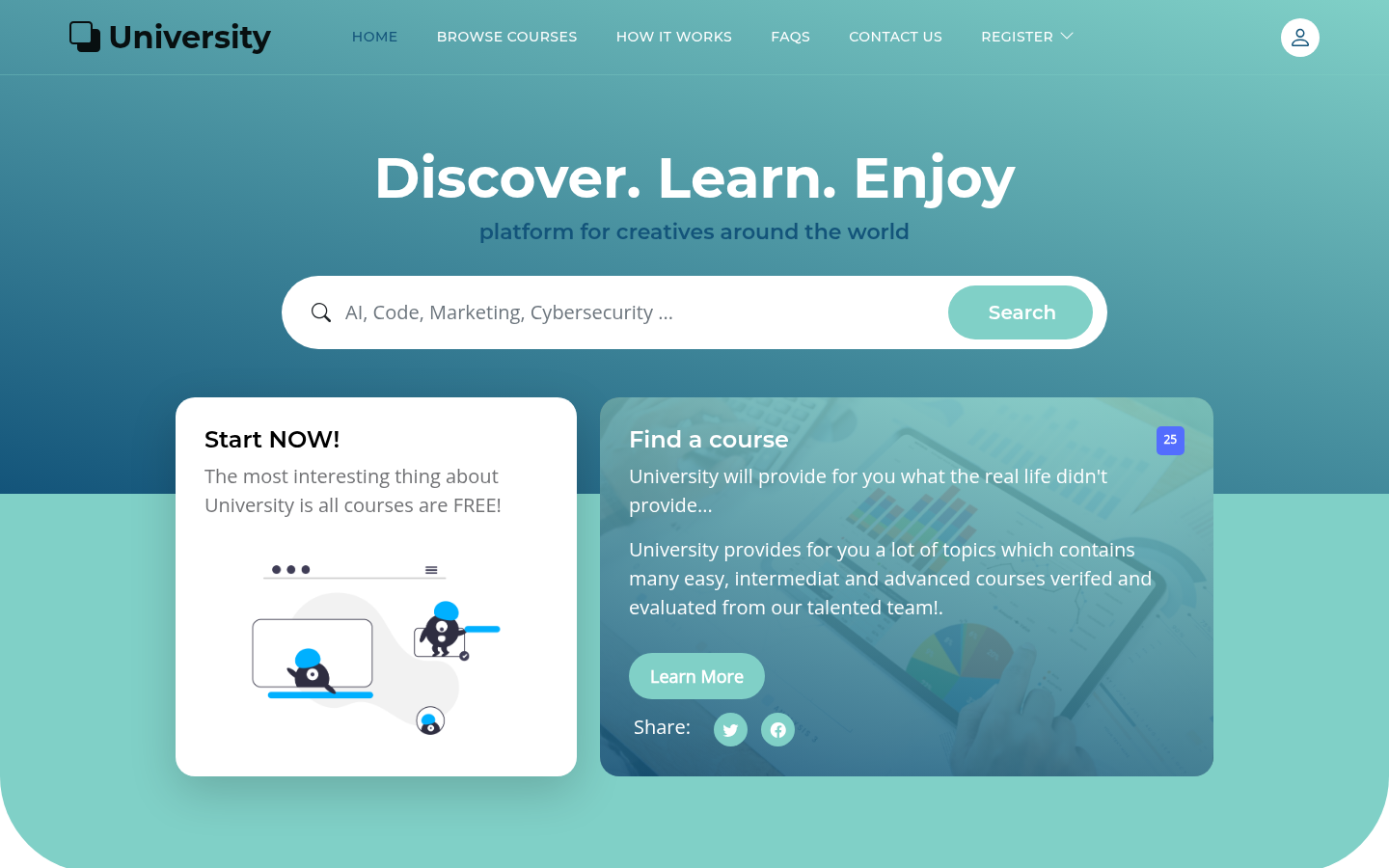 University home page